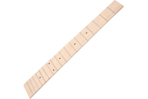 Beavorty Ukulele Fingerboard 26 Inch Maple Wood 4mm Fretboard Replacement with 18 Frets and Black Dot Markers