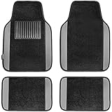 FH Group F14407GRAY Premium Full Set Carpet Floor Mat (Sedan and SUV with Driver Heel Pad Gray)