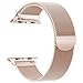 SICCIDEN Compatible with Apple Watch Band 38 mm 40mm, Milanese Mesh Loop with Magnetic Clasp Stainless Steel Band Compatible with Apple Watch Series 4 Series 3 2 1, (for Series 3) Champagne Gold