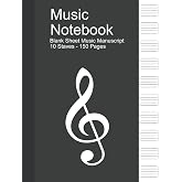 Music Notebook - Standard Music Manuscript Paper: Blank Music Staff Book, 10 staves per page (8.5 x 11) 150 pages