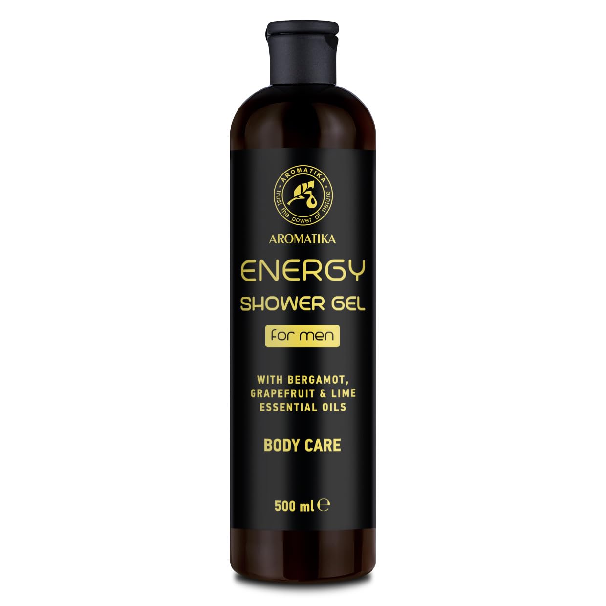 Shower Gel Energy 500ml - Shower Gel for Men - Gel with Bergamot Essential Oil - Grapefruit Essential Oil - Lime Essential Oil - Skin Care - Cleansing and Care - Fresh Fragrance - Body Wash for Him
