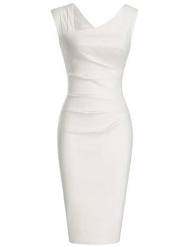 muxxn women's retro 1950s style sleeveless slim business pencil dress MUXXN Women's Retro 1950s Style Sleeveless Slim Business Pencil Dress,  Burgundy, XXL price in UAE | Amazon UAE
