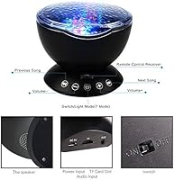 Anpress Ocean Wave Proyector Lamp, Mini reproductor de música ...