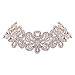 XY Fancy Women Fashion Jewelry Full Rhinestone Flower Choker Necklace Charming Clavicle Chain