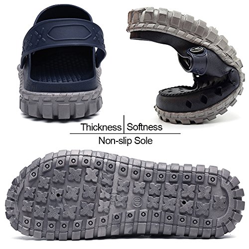 Beister Mens Summer Garden Clogs Mules, Anti-Slip Water Shoes Breathable Sandals Slippers Outdoor, Beach