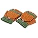 Flammi Kids Knitted Convertible Mittens Half Fingerless Gloves with Mitten Flap (Light Brown)
