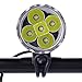 SecurityIng Waterproof 2500 Lumens 5X T6 LED Bicycle Light 3 Modes Headlamp Bright LED Bike Lamp Headlight with 8.4V Rechargeable Battery Pack and Charger for Outdoor Riding, Camping and Other Activites