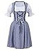 Women's 3-piece Long German Wear Party Oktoberfest Waitress Dress XL Blue