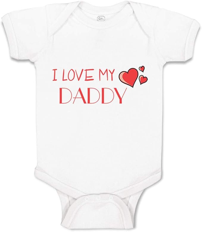 Amazon Com Custom Baby Bodysuit I Love My Daddy Dad Father S Day Style Boy Girl Clothes Clothing