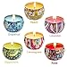 Scented Candles Set LivingABC Lemongrass, Rose, Peppermint, Lavender, Peach and Grapefruit Smokeless Strongly Scented Candles, 100% Natural Plant Soy Wax Candle Use for Aromatherapy, Wedding (6 Packs)