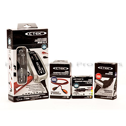 Ctek limited edition toolbox battery charger bundle with extensio…