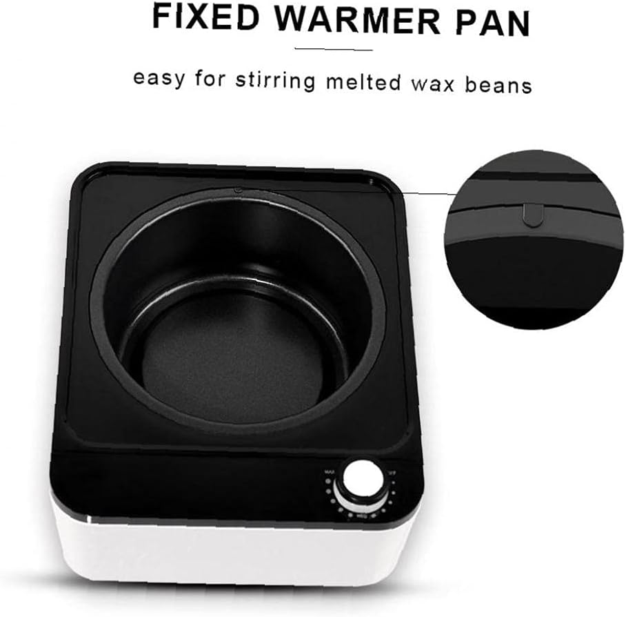 Wax Warmer Non-Stick Waxing Heated Machine Kit Paraffin Heater Pot for Hair Removal Black White Style2: Kitchen & Dining