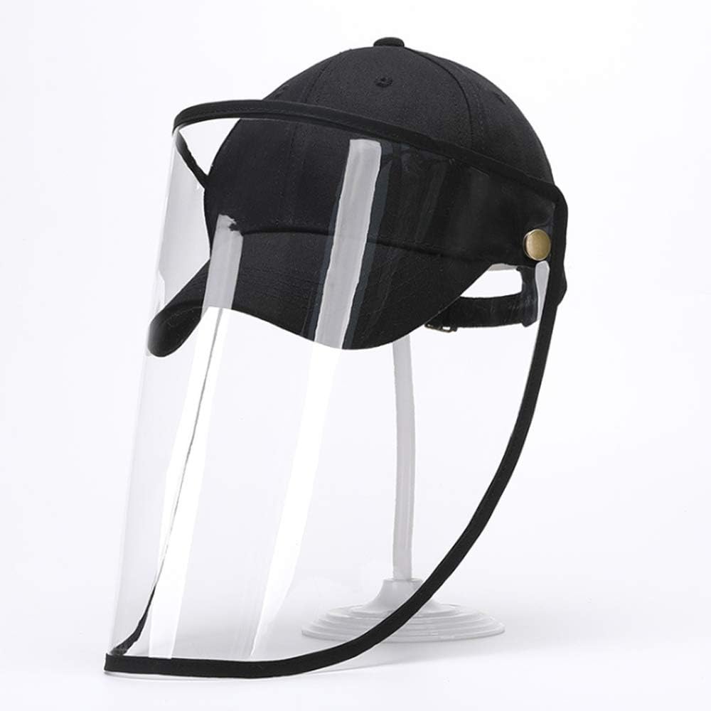 Protective Hat Mask Baseball Cap Anti-Saliva Sun Windproof, Dustproof Protection Safety Face Shields for Men Women.(Baseball)