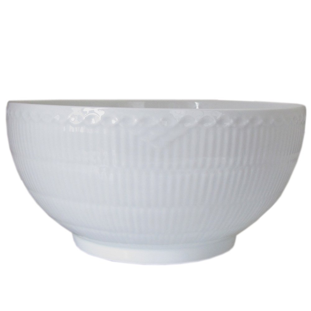 Royal Copenhagen 1017290 White Fluted Half Lace Bowl 310 cl Porcelain White