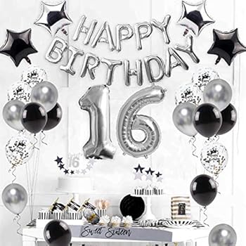 Amazon Com 16th Birthday Decorations Supplies Silver Sweet