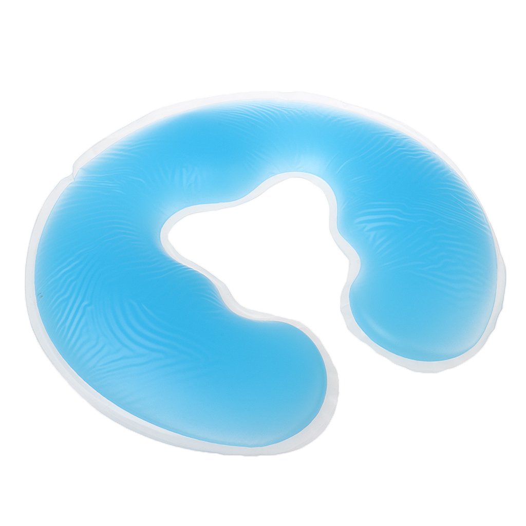 Homyl Silicone Spa U Shape Pillow Face Rest Body Massage Cradle Hole Cover Cushion - Blue : Beauty