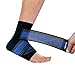 Runflory Ankle Support Brace with Adjustable Strap, One Pair Compression Ankle Foot Sleeve Wrap Bandage for Men Women, Ankle Supports for Athletics Injury Recovery Joint Pain Relief - One Size