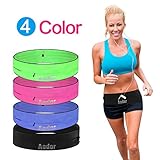 Aodor Running Belt Waist Pack - Reflective Strips - for Men Women to Enjoy Workout - Large Pocket