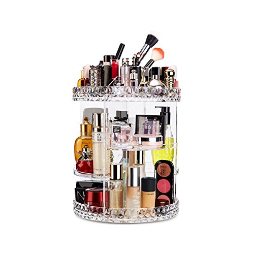 DreamGenius Makeup Organizer 360-Degree Rotating Adjustable Multi-Function Acrylic Cosmetic Storage Home & Kitchen, Bath, Bathroom Accessories, Makeup Organizers