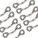 Amarine-made Pack of 10 Casted Stainless Steel Bimini Boat Top PAD Eye, Eye Straps, Tie Down, Kayak Deck Loops, Tie Down Anchor Point, footman's Loop for Kayak Canoe Rigging