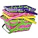 Gift Boutique 12 Bamboo Easter Baskets- Rectangular Woven Bright with Handle for Girls and Boys Kids Party Favor Supplies Decorations