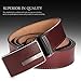 Vbiger Fashionable Embossed Genuine Leather Belt with Automatic Buckle (one size, Coffee)