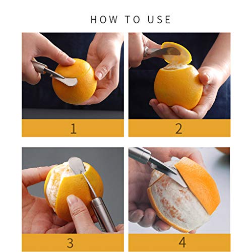 Nesee Orange Peeler Stainless Steel Fruit Peeling Tool for Pomelo Pomegranate Tomato Fruit's Peel