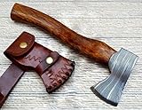 Handmade Damascus Steel Axe Hatchet Tomahawk Knife