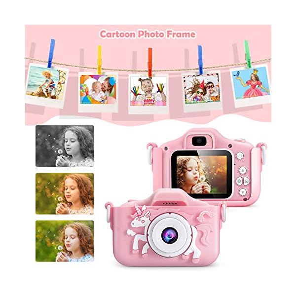 Youerls Kids Camera Children Digital Camera, Rechargeable Digital Camera for Girls 3-12 Year Old Birthday Gifts for…