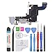 OmniRepairs Charging USB Dock Port Flex Cable Replacement with Microphone, Headphone Audio Jack Compatible for iPhone 6s Model (A1633, A1688, A1691, A1700) with Repair Toolkit (Grey)