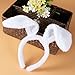 TINKSKY Bunny Cosplay Set Rabbit Costume Accessory Cute Ears Headband Tail Bow Tie for Party Cosplay Costume,Pack of 3(White)