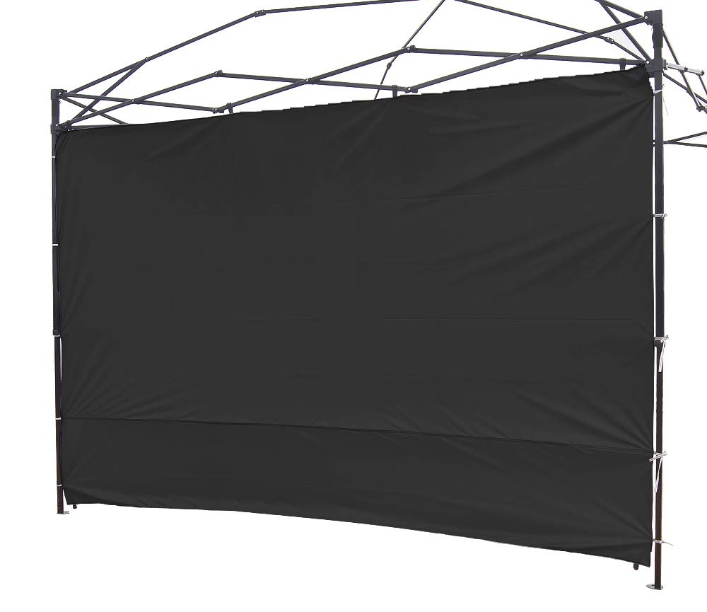 NINAT Canopy Sunwall 3M Sunshade Privacy Panel for Gazebos Tent Waterproof Sun Wall for Straight Leg Gazebos 1 Pack Sidewall Only (Canopy Frame Not Included) Black Panel Wall