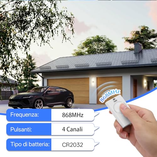 4 Channels Remote Control Gate for XT4 868 SLH LR, XT2 868 SLH LR Gate Remote Control (3pcs)