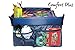 Kids Travel Tray by ComfortPLUS | Solid Surface for Drawing, Snacks, Game | Waterproof with Sturdy Side Pockets, Buckles | Baby Stroller Snack Tray also for Trains and Planes | Full Warranty Included