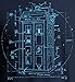 Vitruvian Police Box Shirt Doctor Shirt for Navy L