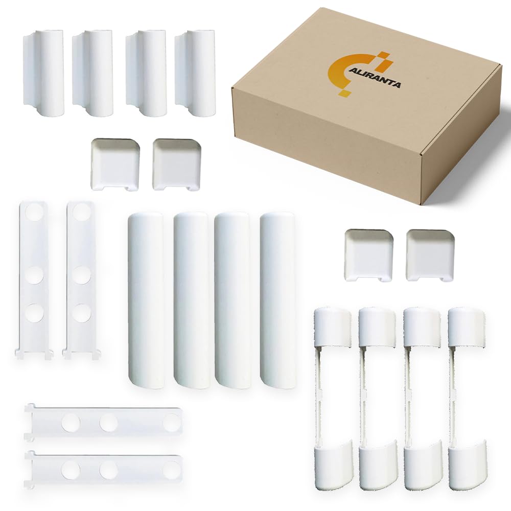 FAVORIT KF3 EB, EL O, EL U, S, W KF, Pack of 4 PVC Window and PVC Plastic Door Cover Caps White Siegenia