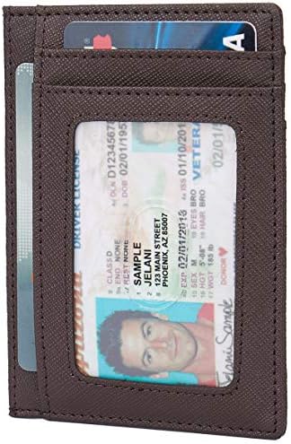 Small RFID Blocking Minimalist Credit Card Holder Pocket Wallets for Men Women