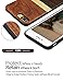 iPhone 8 Plus Case Wood, Unique Plain Color Case Shockproof Hybrid Slim Thin Rubber & Wooden Grain Bumper Protective Cover Case for Apple iPhone 7 Plus / 8 Plus