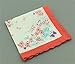 Womens Beautiful Cotton Floral Handkerchief Wendding Party Fabric Hanky with Wavy Edge 10pcs