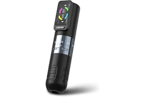 Ambition Seher Wireless Tattoo Machine with 6 Strokes Length 2.2mm-4.2mm Rotary Tattoo Gun Cartridge Pen with 2400mAh Touch Buttons LED Digital Display Coreless Motor for Tattoo Artist