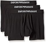 Emporio Armani Men's Cotton Boxer Briefs, 3-Pack, New Black, X-Large