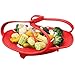 PREMIUM Silicone Vegetable Steamer Basket - Red - 8
