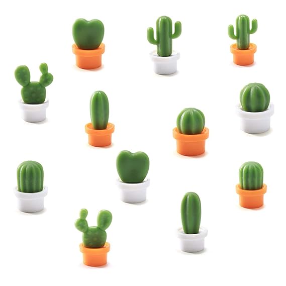 Imanes para refrigerador de cactus, 12 unidades, diseño de plantas ...
