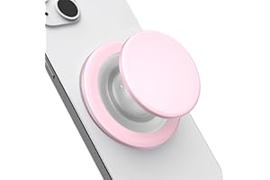 Grippopso for Magsafe Phone Grip, Magnetic Phone Grip Holder, Magnetic Collapsible Expandible Mobile Phone Grips Stand Holder for iPhone 16 15 14 13 12 Series, Transparent Pink