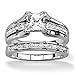 Eloi 2.1ct Wedding Band Anniversary Engagement Ring Bridal Set for Women Stainless Steel Cubic Zirconia