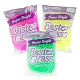 Super Bright Platinum Edition Easter Basket Grass - Set of 3 Bags - Pink, Yellow, and Green