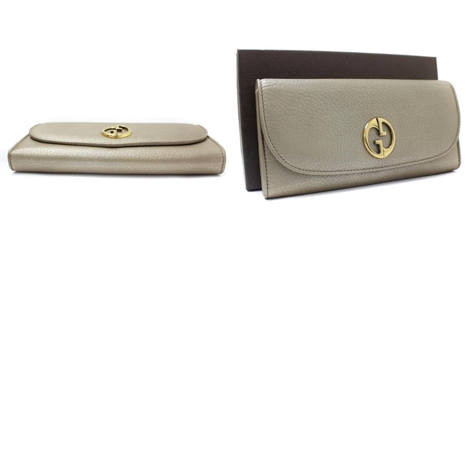 グッチ Gucci 二つ折り ダブルg 長財布 ゴールド レディース レザー 中古 B07cqyvwpq テレビで話題