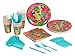 Disposable Dinnerware Set - Serves 24 - Tropical Party Supplies for Birthdays, Parrot Designs - Includes Plastic Knives, Spoons, Forks, Paper Plates, Napkins, Cups