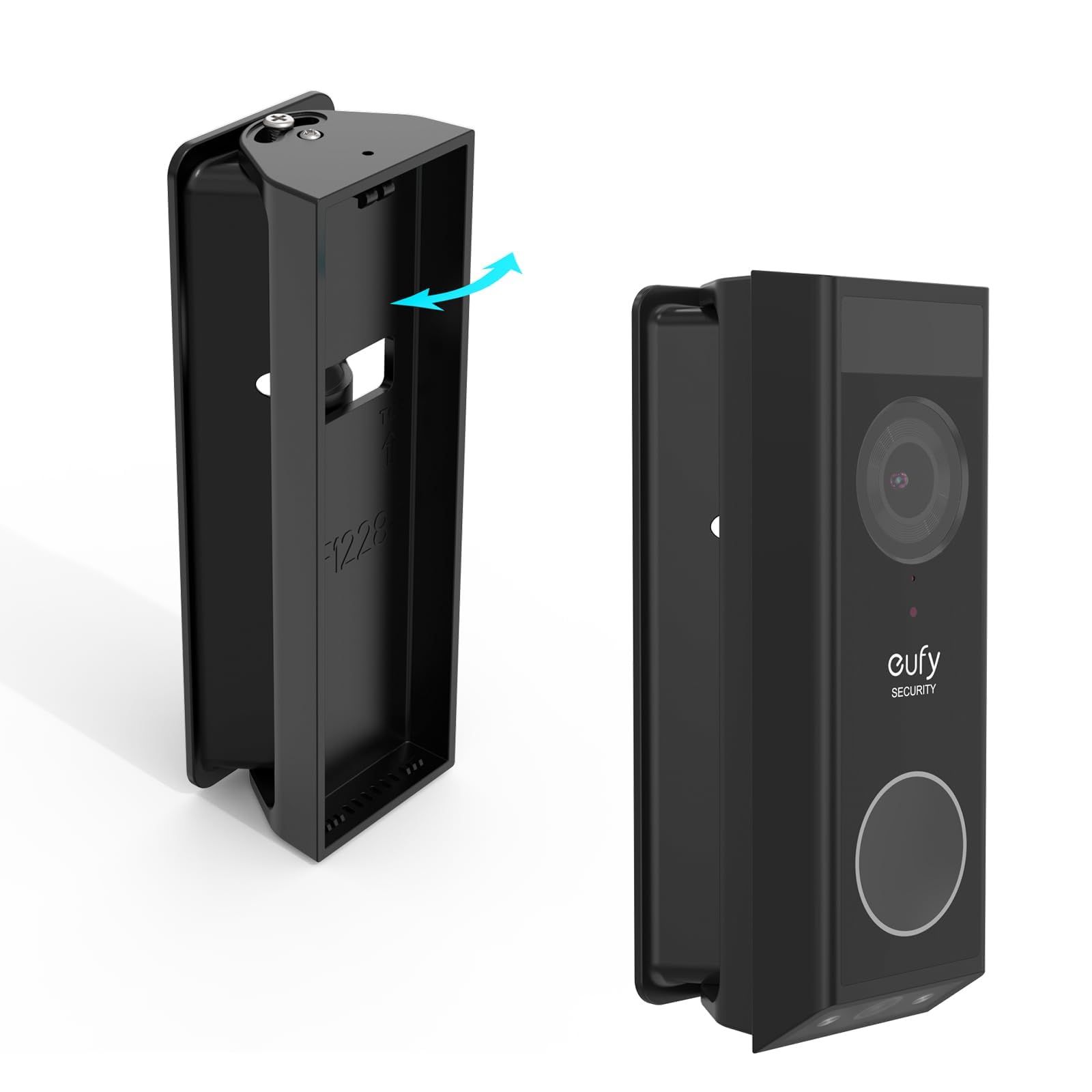 Photo 1 of Adjustable 0-35 Degree Doorbell Angle Mount for eufy Security Video Doorbell E340 (Black)