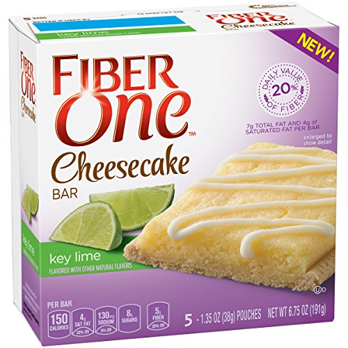 Fiber One Cheesecake Bar, Key Lime, Dessert Bar, 5 Fiber Bars, 6.75 oz